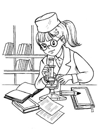 Раскраски для девочек профессии