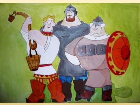 Богатырь рисунок
