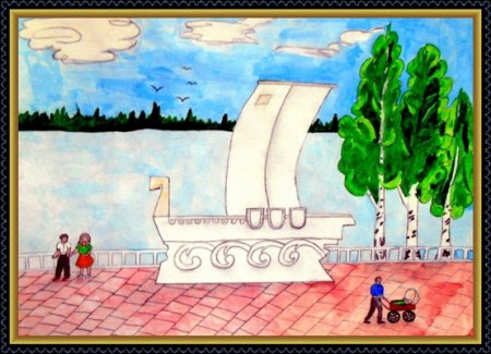 Самара набережная Ладья живопись