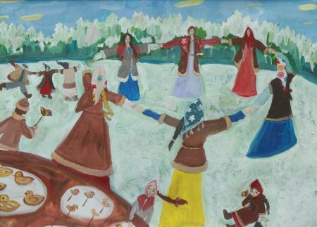 Масленица рисунок