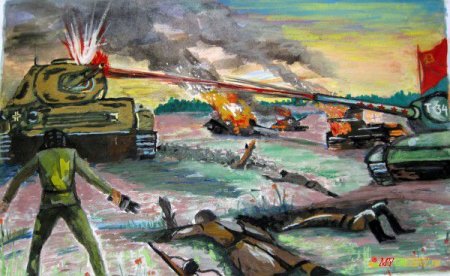 Рисунок о войне несложный