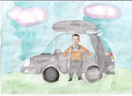 Водитель рисование в детском саду