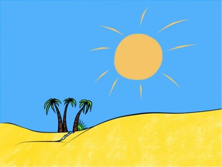 Иллюстрация к стихотворению три пальмы