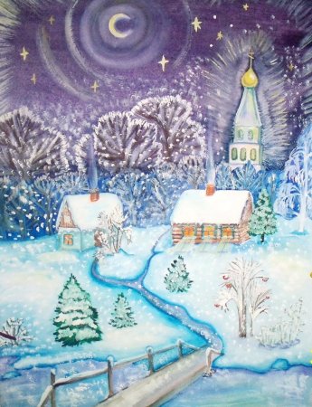 Рисунок на тему зима