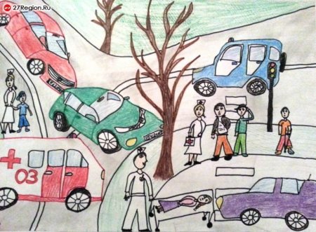 Рисунок безопасность на дороге