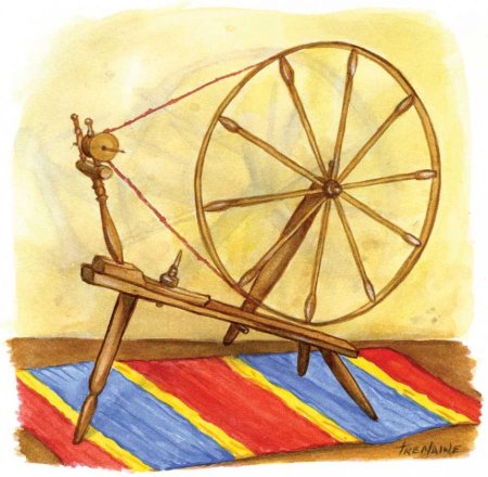 Кунгурская роспись прялки