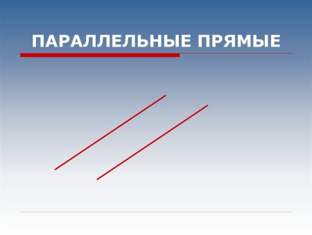Параллельные прямые примеры