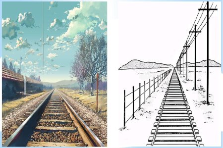 Воздушная перспектива и линейная перспектива