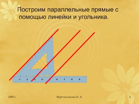 Начертить параллельные прямые