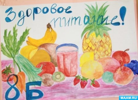 Плакат здоровое питание для школьников