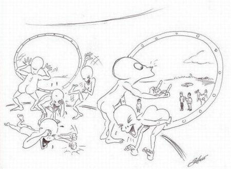 Карикатуры на пришельцев