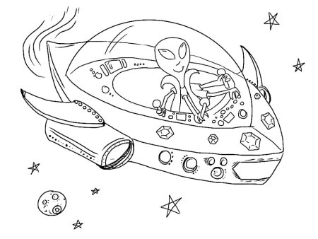 Раскраска. В космосе