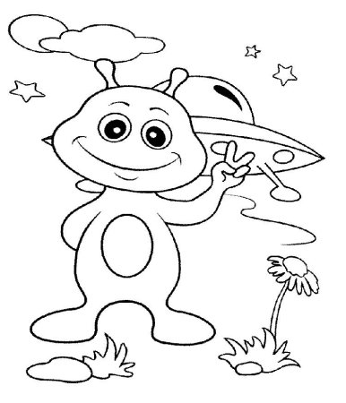 Инопланетянин раскраска