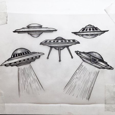 Рисование летающая тарелка