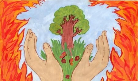 Рисунок на тему пожар