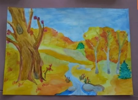 Золотая осень рисунки детей