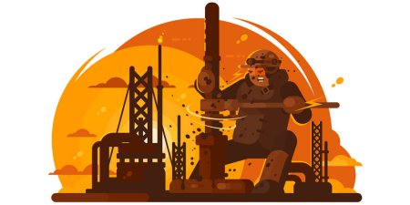 Нефтяник рисунок