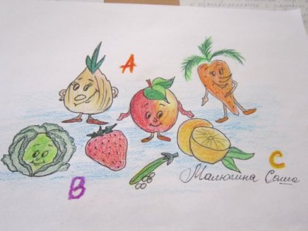 Здоровое питание рисунки детей