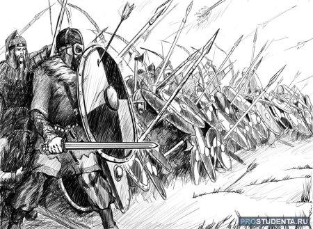 Викинги гравюра