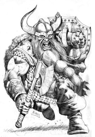Дварф варвар эскиз