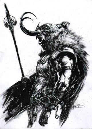 Тату Локи Скандинавская мифология