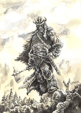 Видар Скандинавский Бог тату