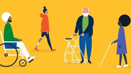 Человек инвалид иллюстрация