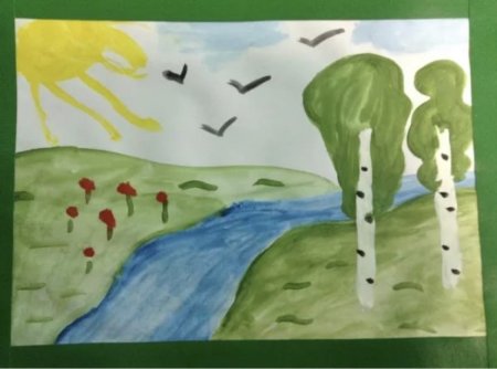 Рисование речка в подготовительной группе