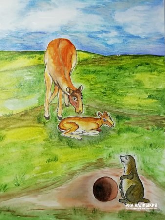 Детские рисунки на тему степь