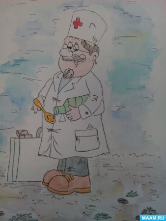 Рисунок врачам от коронавируса