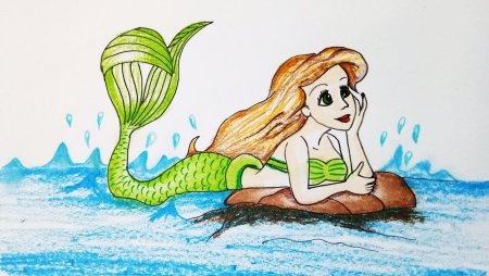 Русалка рисунок для детей