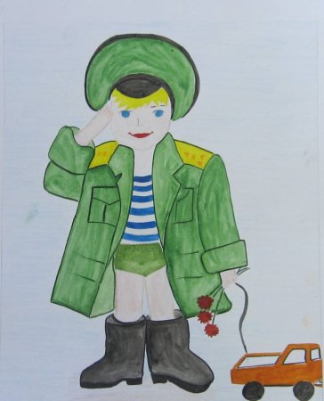 Детские рисунки солдатам