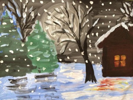 Рисунок к стихотворению встреча зимы