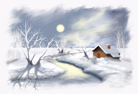 Зимний пейзаж для детей