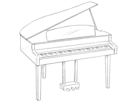 Пианист рисунок карандашом