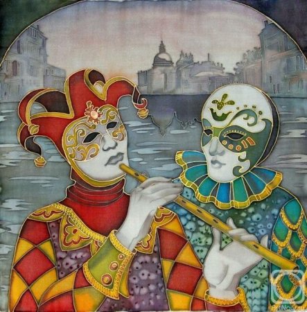 Витраж театральные маски