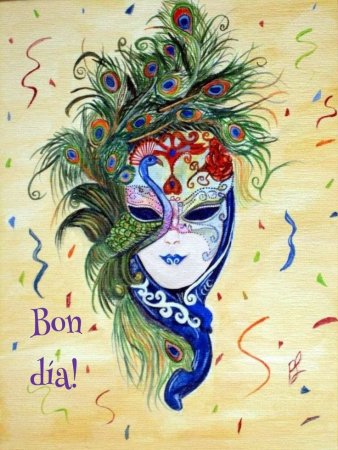 Карнавальная маска красками