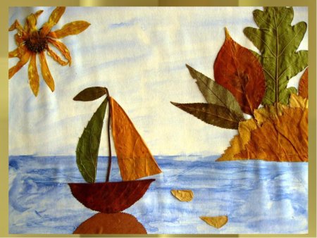 Композиция из листьев