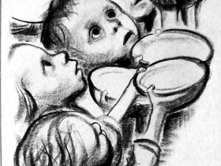 Голодный зарисовка