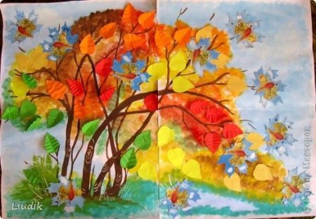 Аппликация на тему краски осени