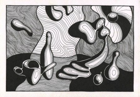 Стилизованный натюрморт в графике