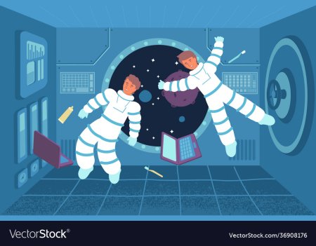 Космонавт в невесомости вектор