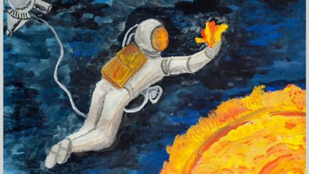 Рисунок ко Дню космонавтики