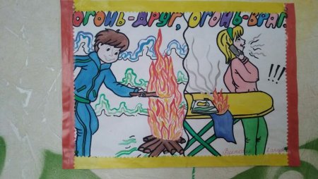 Огонь-друг огонь-враг рисунки в школу