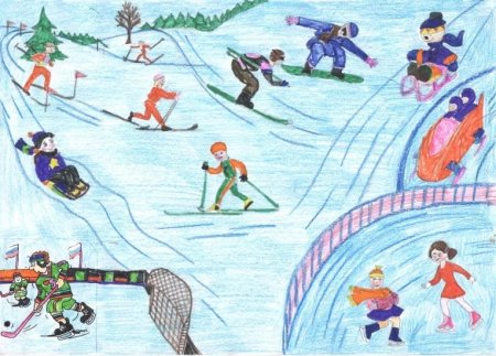 Зимние виды спорта рисунки для детей