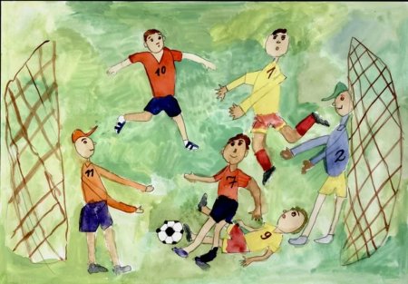 Детские рисунки про спорт