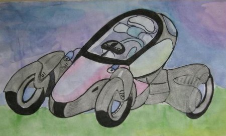 Автомобиль будущего карандашом