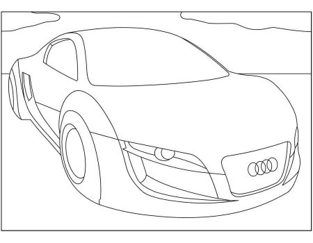 Контуры автомобилей для рисования