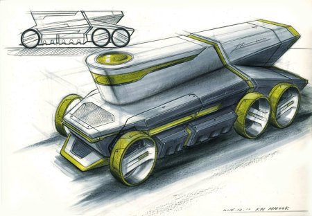 Автомобиль будущего рисунок