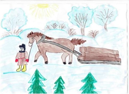 Иллюстрация к стихотворению крестьянские дети